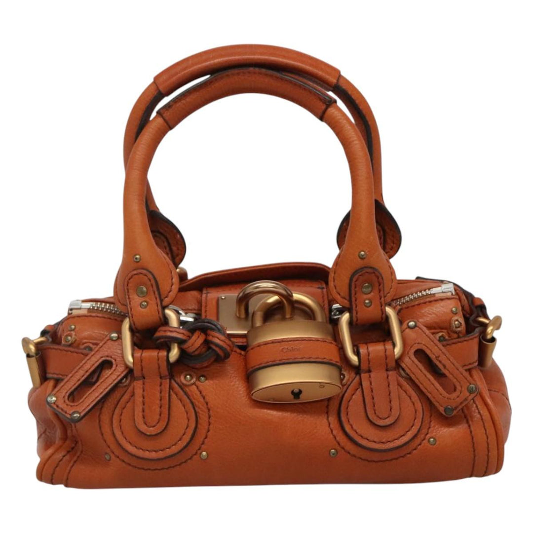 Chloe Paddington mini Hand Bag Leather Brown am7622