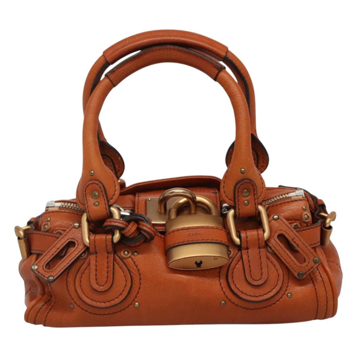 Chloe Paddington mini Hand Bag Leather Brown am7622