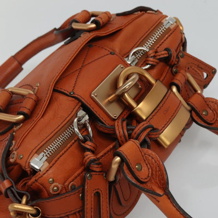 Chloe Paddington mini Hand Bag Leather Brown am7622