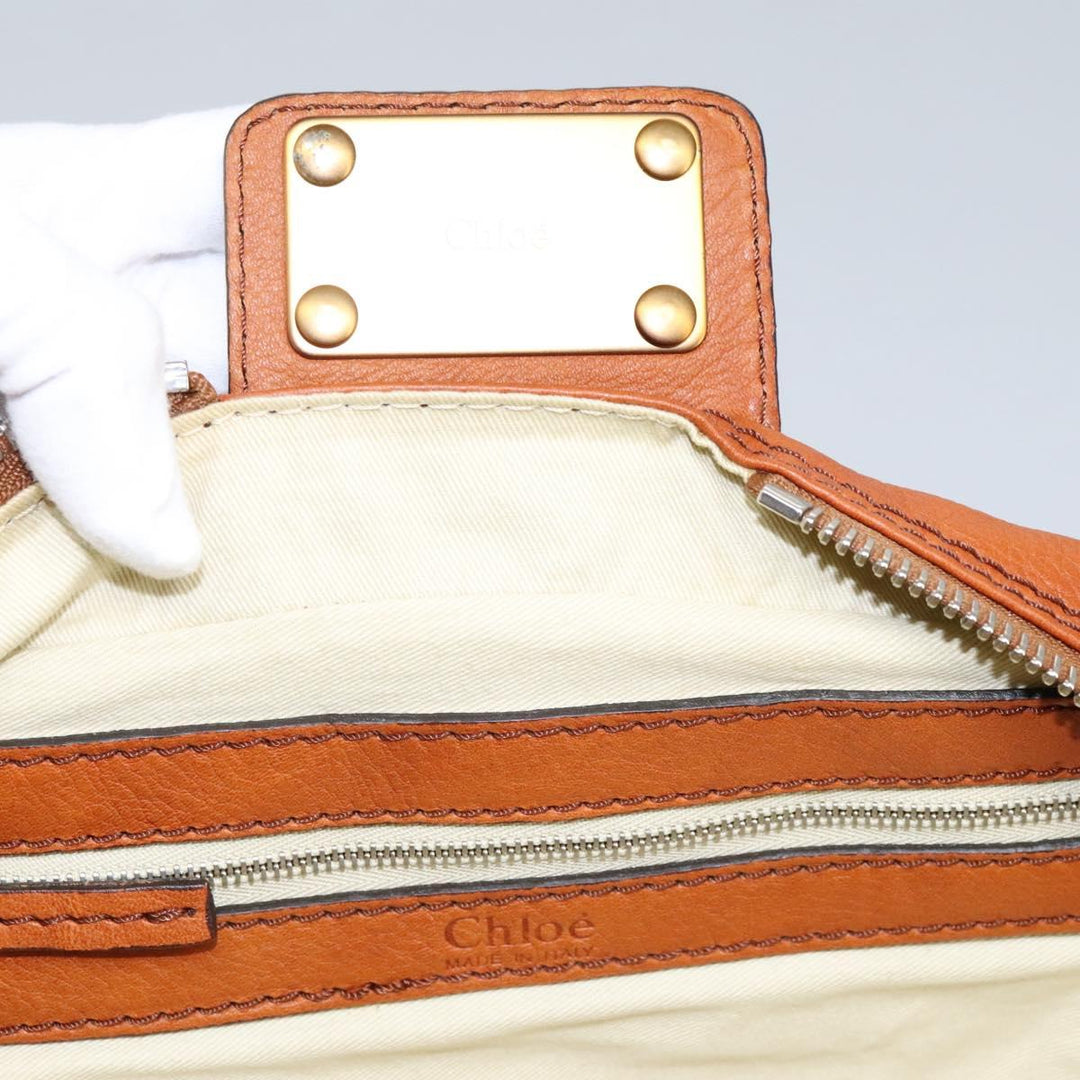 Chloe Paddington Hand Bag Leather Brown am7626