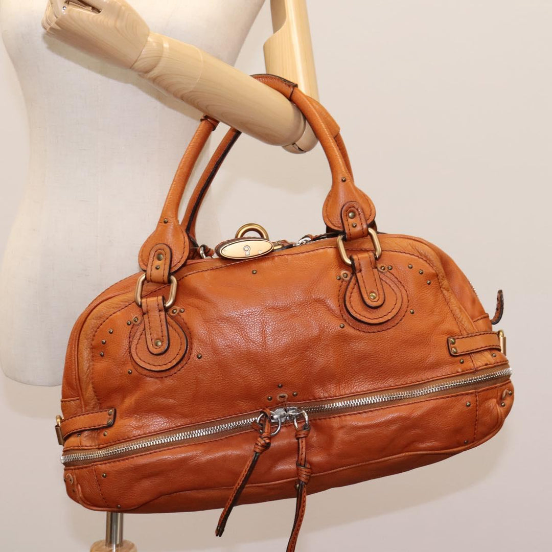 Chloe Paddington Hand Bag Leather Brown am7626