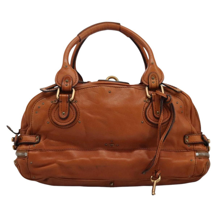 Chloe Paddington Hand Bag Leather Brown am7626