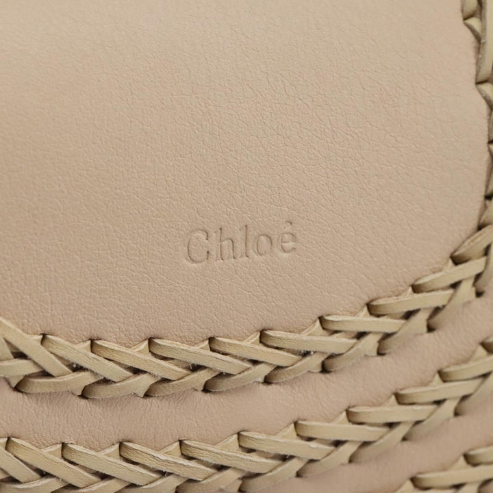 Chloe Sac Porte Shoulder Bag Leather Beige am7635