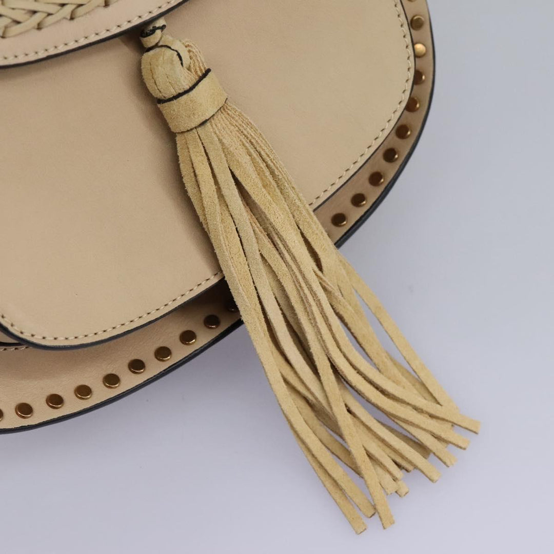 Chloe Sac Porte Shoulder Bag Leather Beige am7635