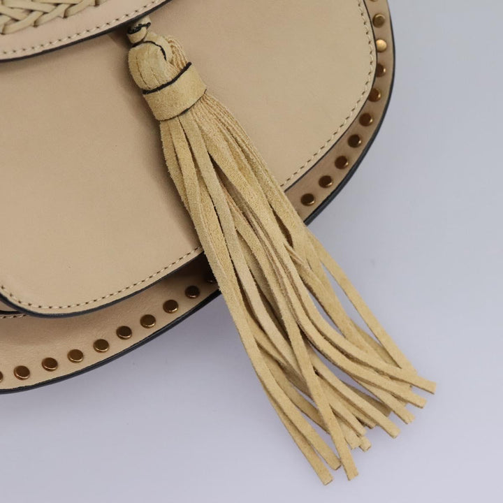 Chloe Sac Porte Shoulder Bag Leather Beige am7635