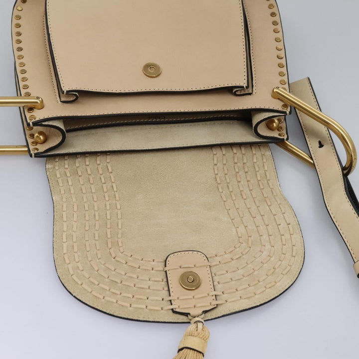 Chloe Sac Porte Shoulder Bag Leather Beige am7635