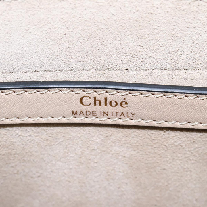 Chloe Sac Porte Shoulder Bag Leather Beige am7635