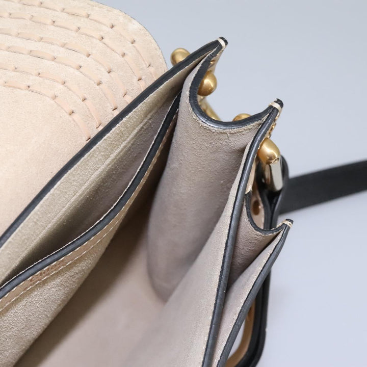 Chloe Sac Porte Shoulder Bag Leather Beige am7635