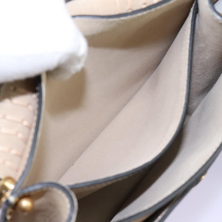 Chloe Sac Porte Shoulder Bag Leather Beige am7635