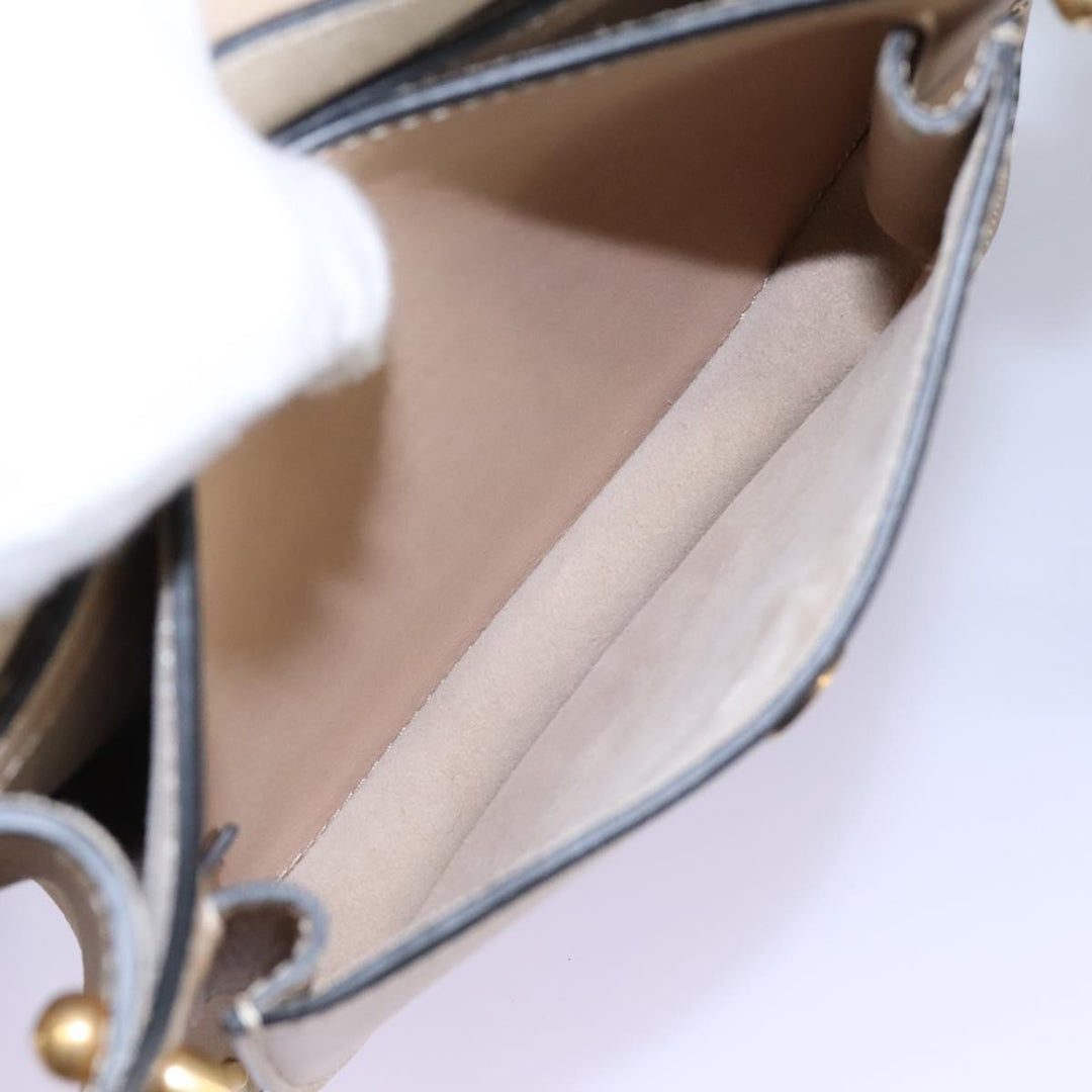 Chloe Sac Porte Shoulder Bag Leather Beige am7635