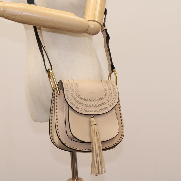 Chloe Sac Porte Shoulder Bag Leather Beige am7635