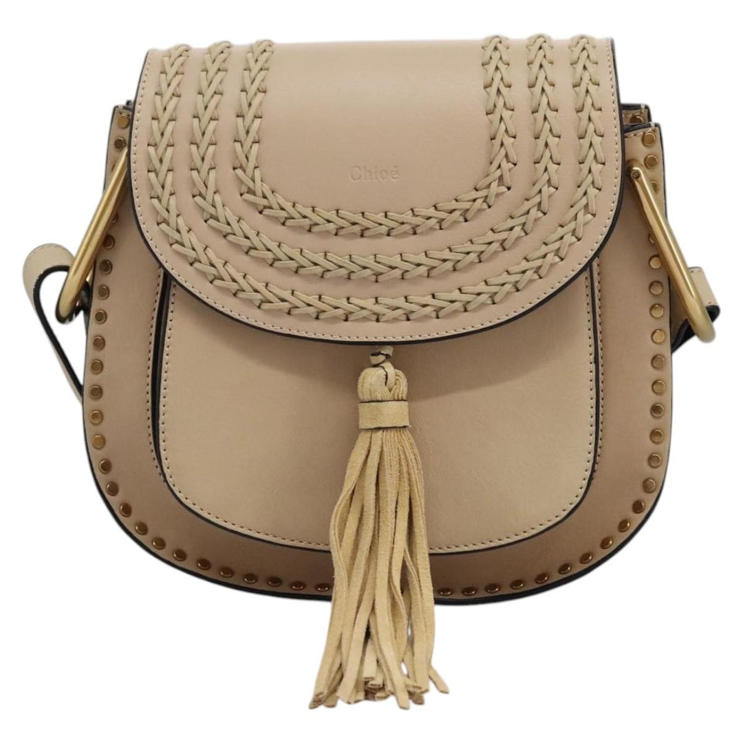 Chloe Sac Porte Shoulder Bag Leather Beige am7635