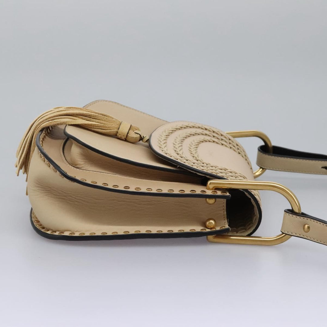 Chloe Sac Porte Shoulder Bag Leather Beige am7635