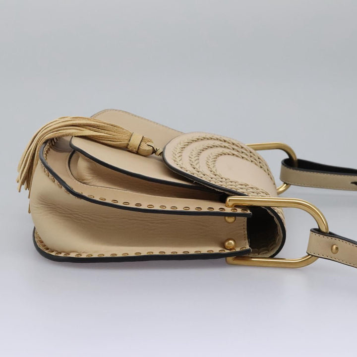 Chloe Sac Porte Shoulder Bag Leather Beige am7635