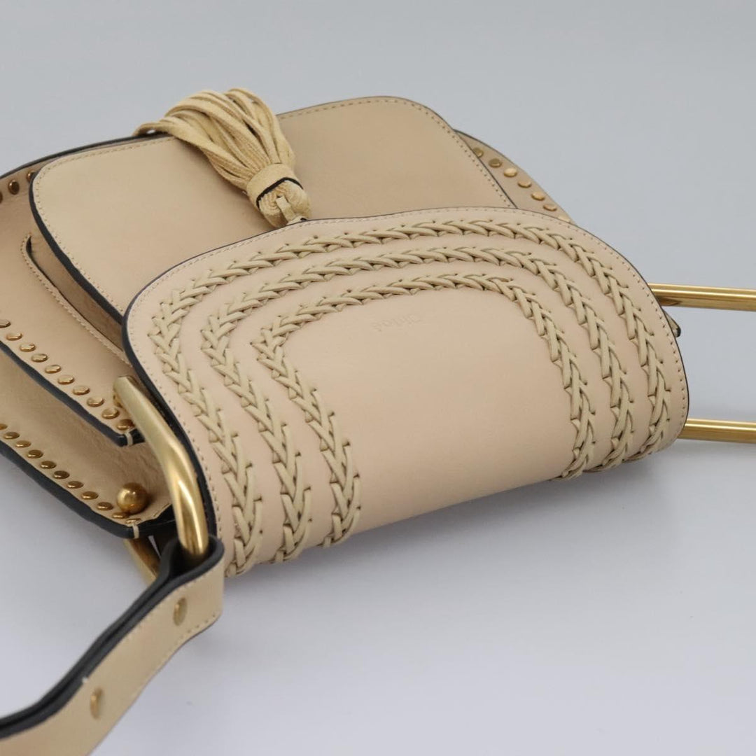 Chloe Sac Porte Shoulder Bag Leather Beige am7635