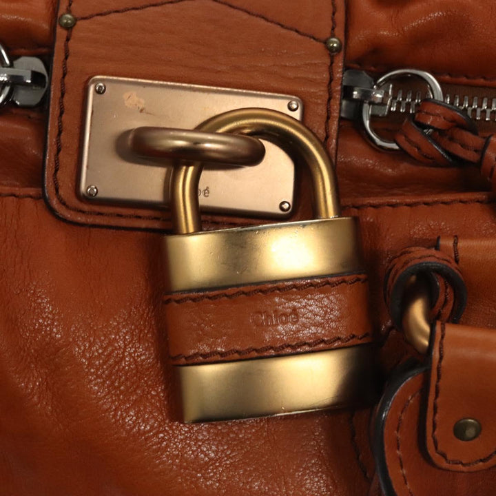 Chloe Paddington Hand Bag Leather Brown am7673