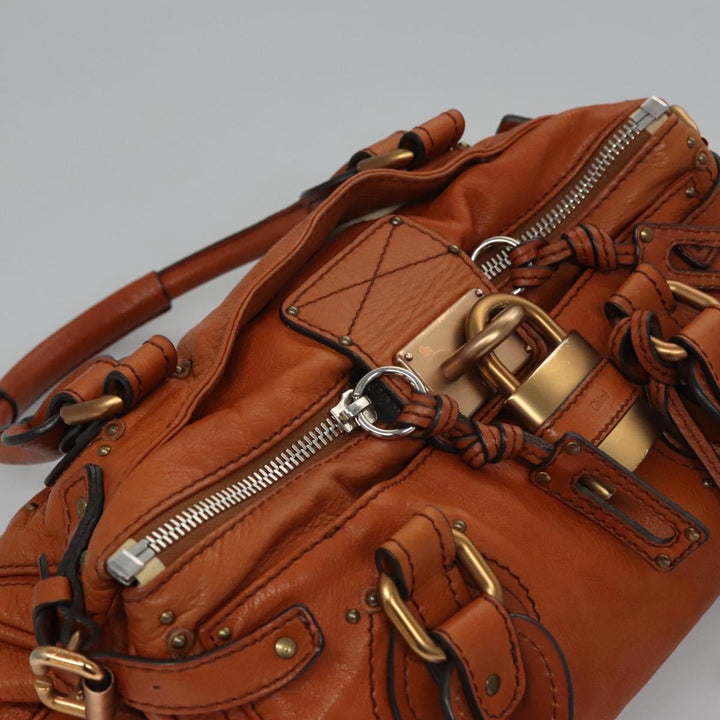 Chloe Paddington Hand Bag Leather Brown am7673