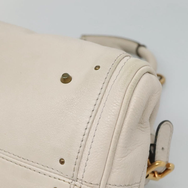 Chloe Paddington Hand Bag Leather White am7675