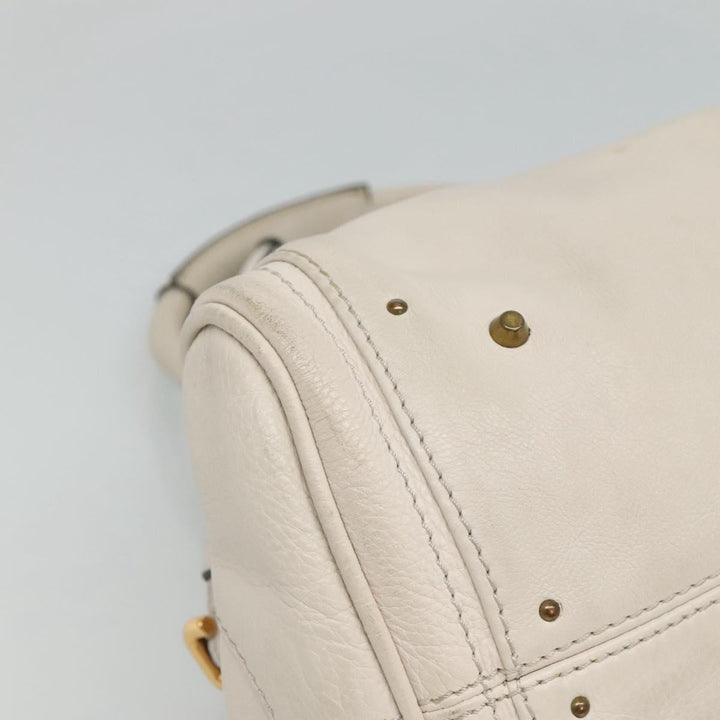 Chloe Paddington Hand Bag Leather White am7675