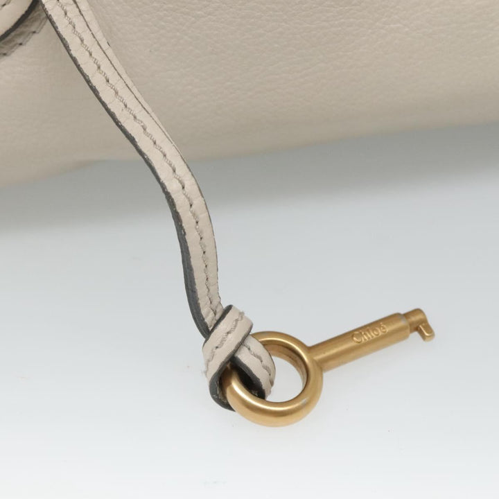 Chloe Paddington Hand Bag Leather White am7675