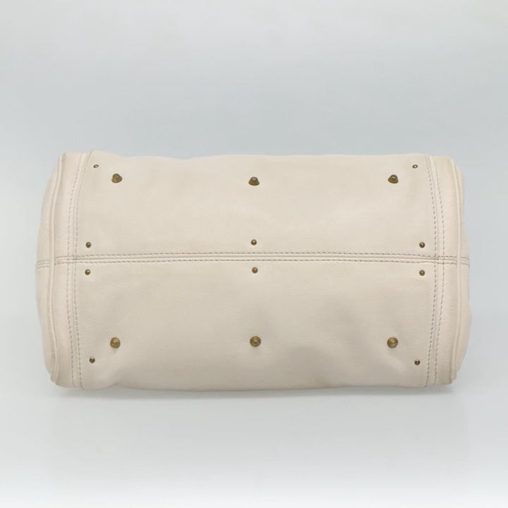 Chloe Paddington Hand Bag Leather White am7675
