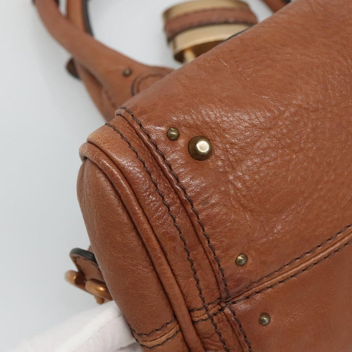Chloe Paddington mini Hand Bag Leather Brown am7695
