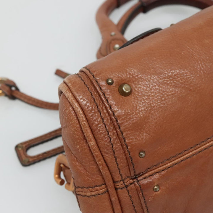 Chloe Paddington mini Hand Bag Leather Brown am7695