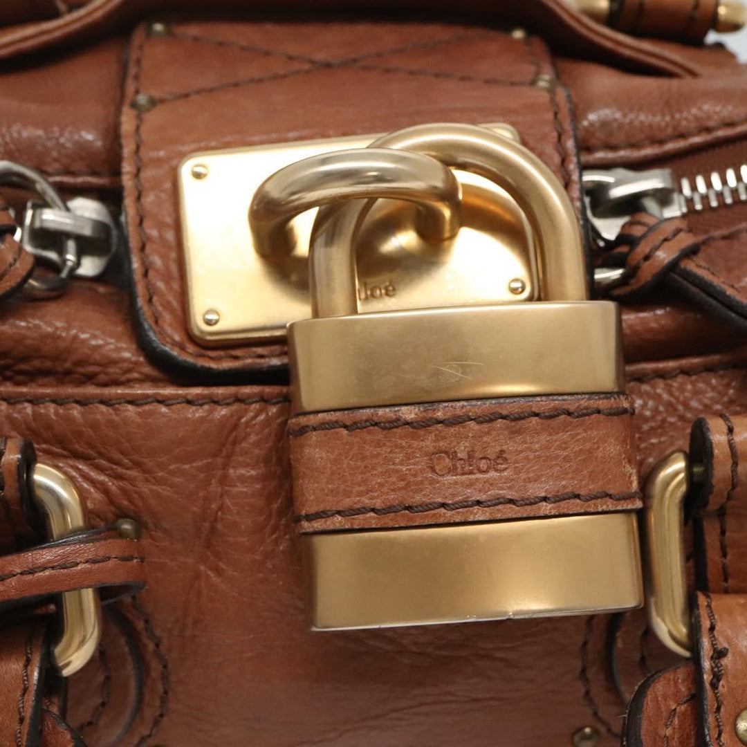 Chloe Paddington mini Hand Bag Leather Brown am7695