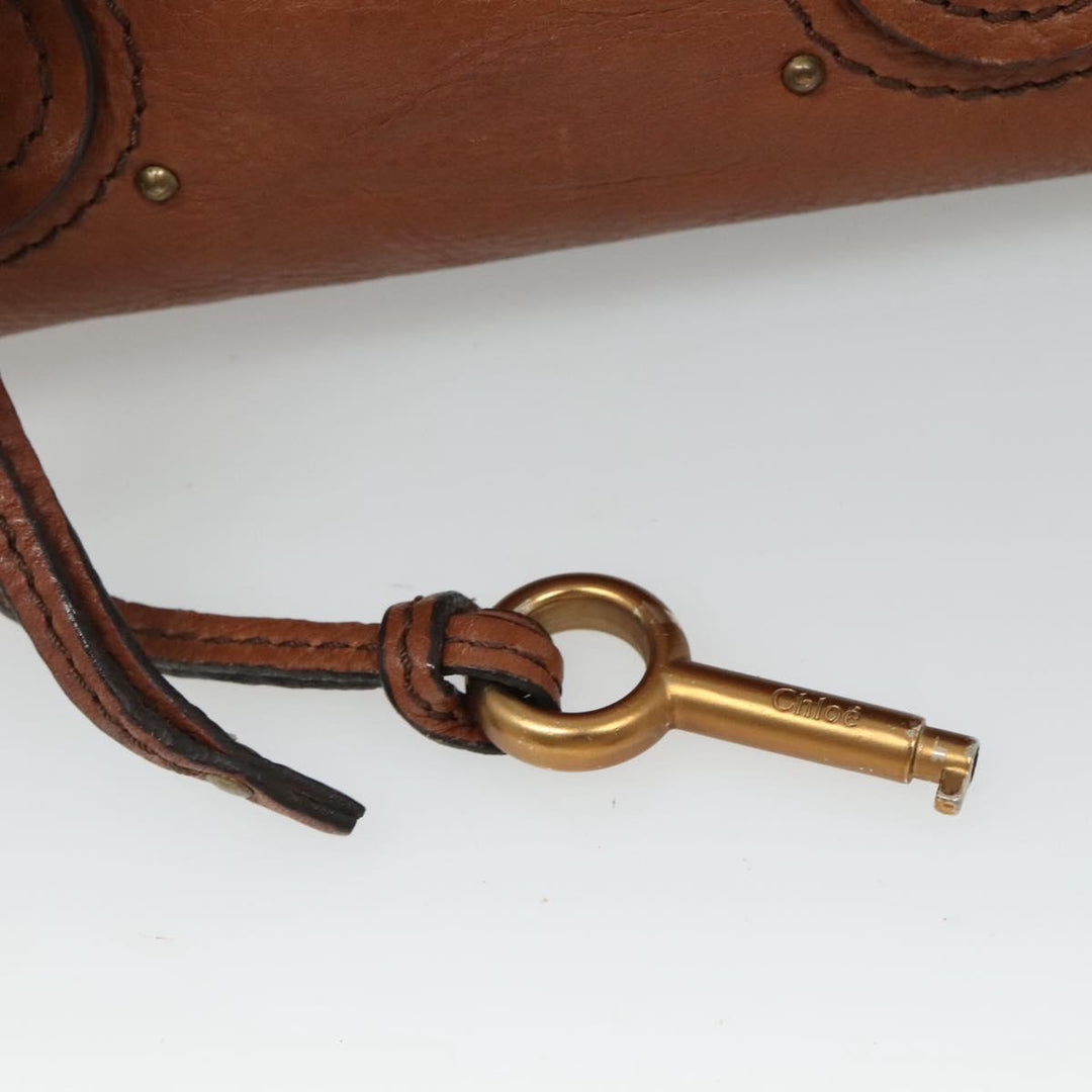 Chloe Paddington mini Hand Bag Leather Brown am7695