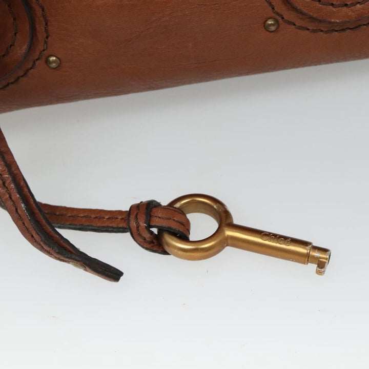 Chloe Paddington mini Hand Bag Leather Brown am7695