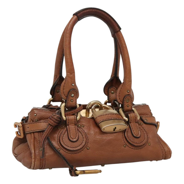 Chloe Paddington mini Hand Bag Leather Brown am7695
