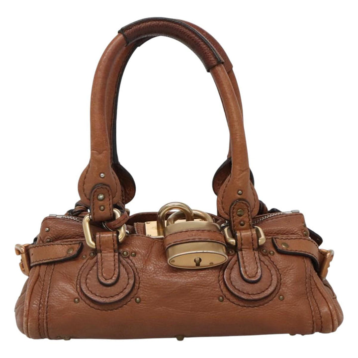 Chloe Paddington mini Hand Bag Leather Brown am7695
