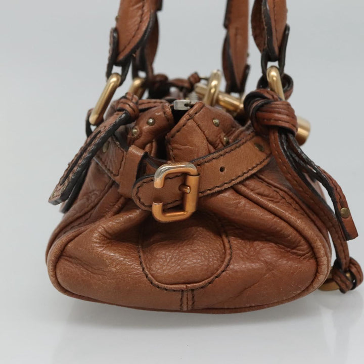 Chloe Paddington mini Hand Bag Leather Brown am7695