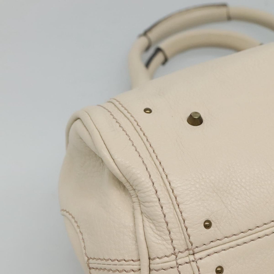 Chloe Paddington Hand Bag Leather White am7696