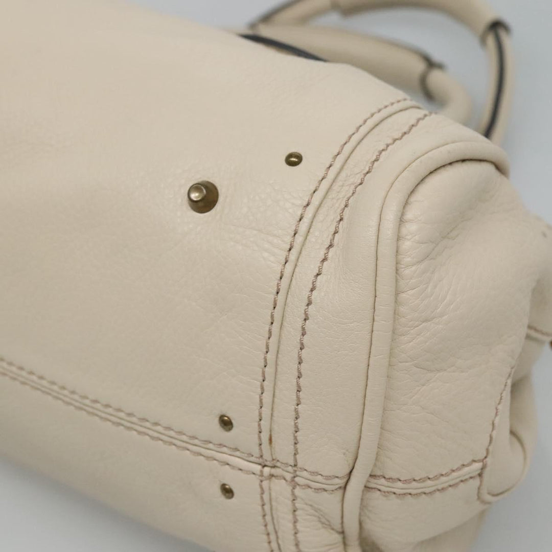 Chloe Paddington Hand Bag Leather White am7696