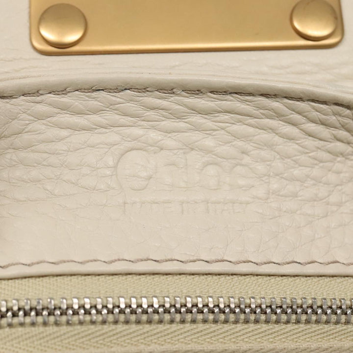Chloe Paddington Hand Bag Leather White am7696