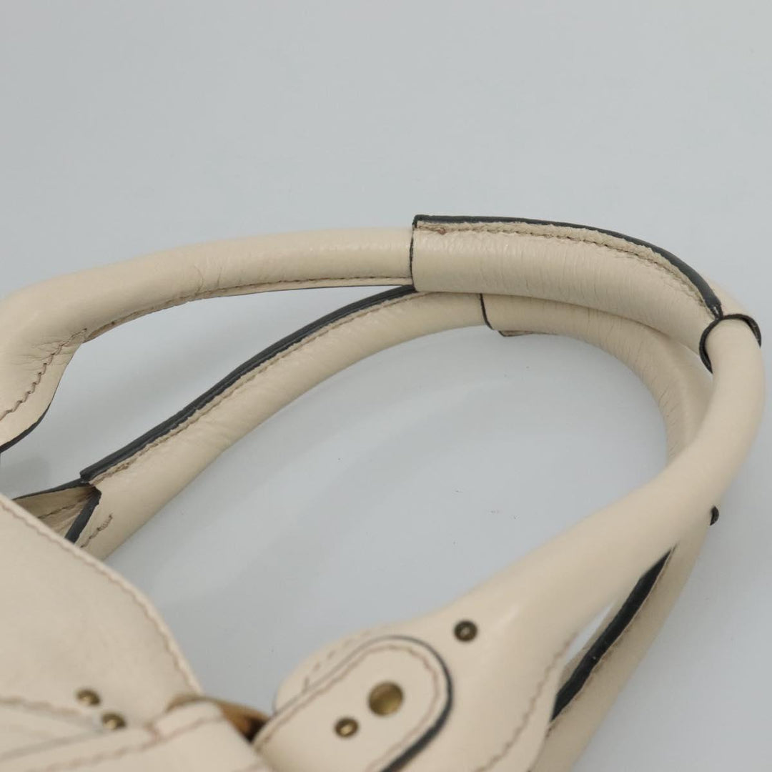 Chloe Paddington Hand Bag Leather White am7696