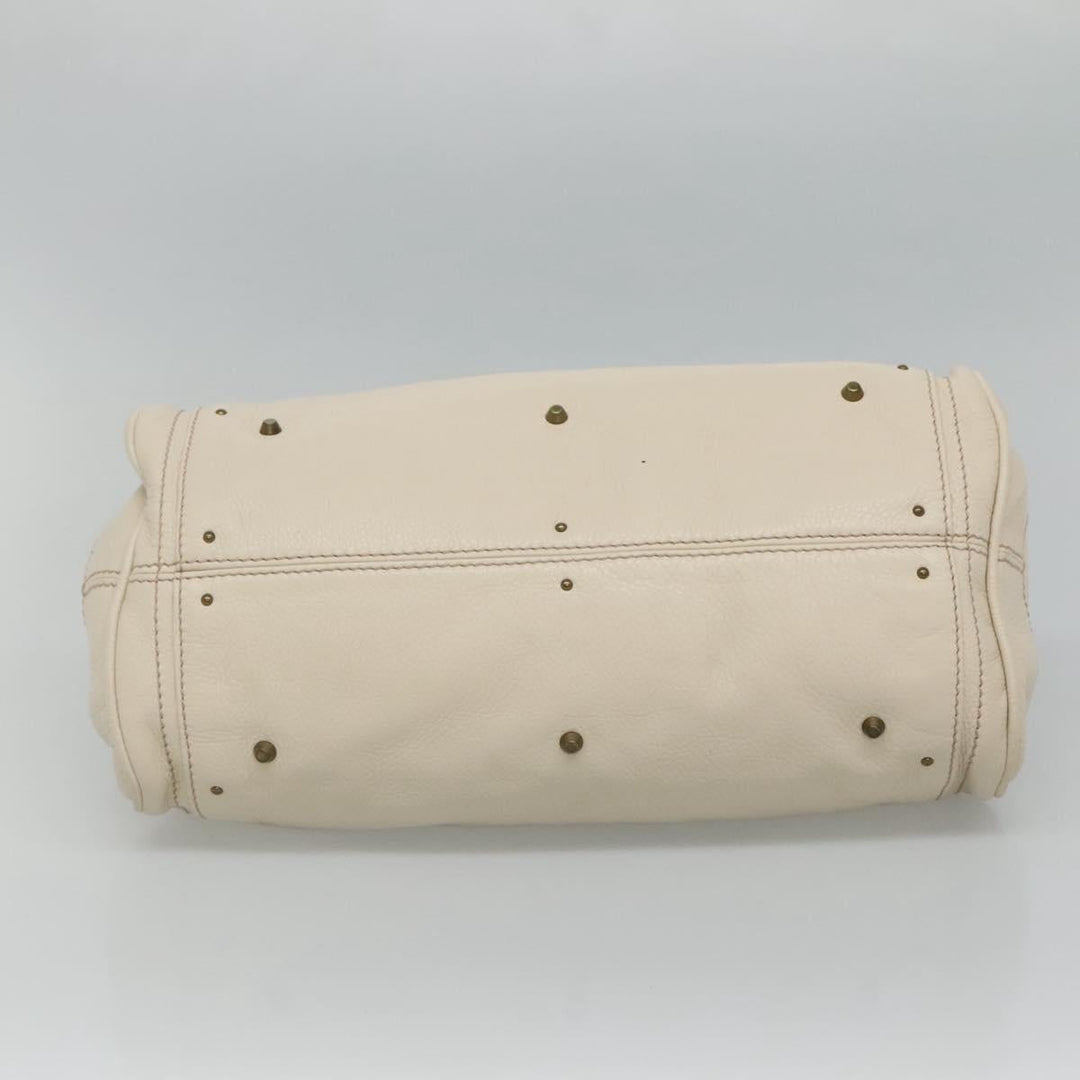 Chloe Paddington Hand Bag Leather White am7696