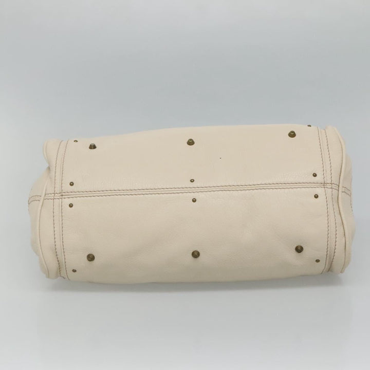 Chloe Paddington Hand Bag Leather White am7696