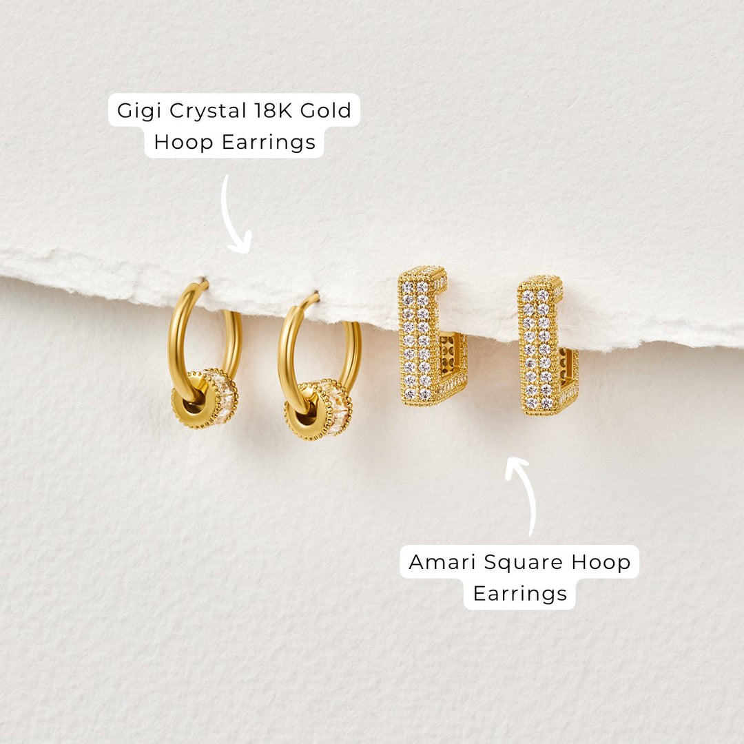 Amari Square Hoop Earrings