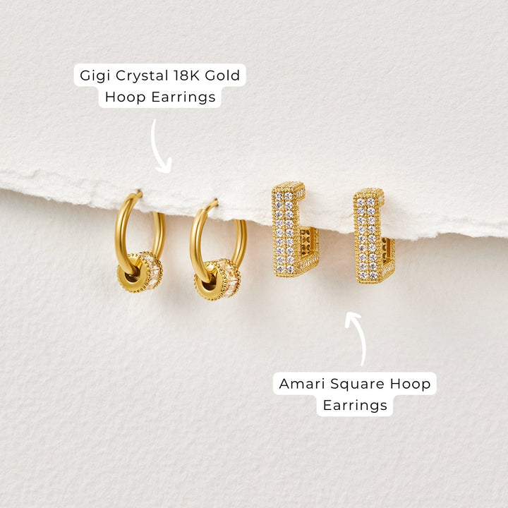 Amari Square Hoop Earrings