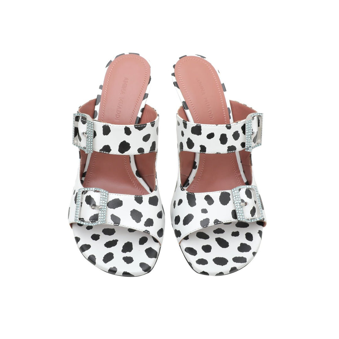 Amina Muaddi Bicolor Marni 105mm Print Mule 36