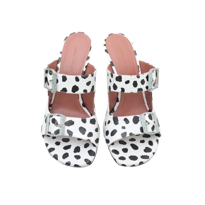 Amina Muaddi Bicolor Marni 105mm Print Mule 36