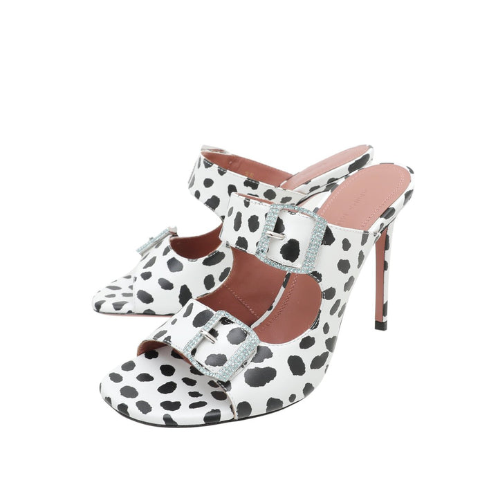 Amina Muaddi Bicolor Marni 105mm Print Mule 36