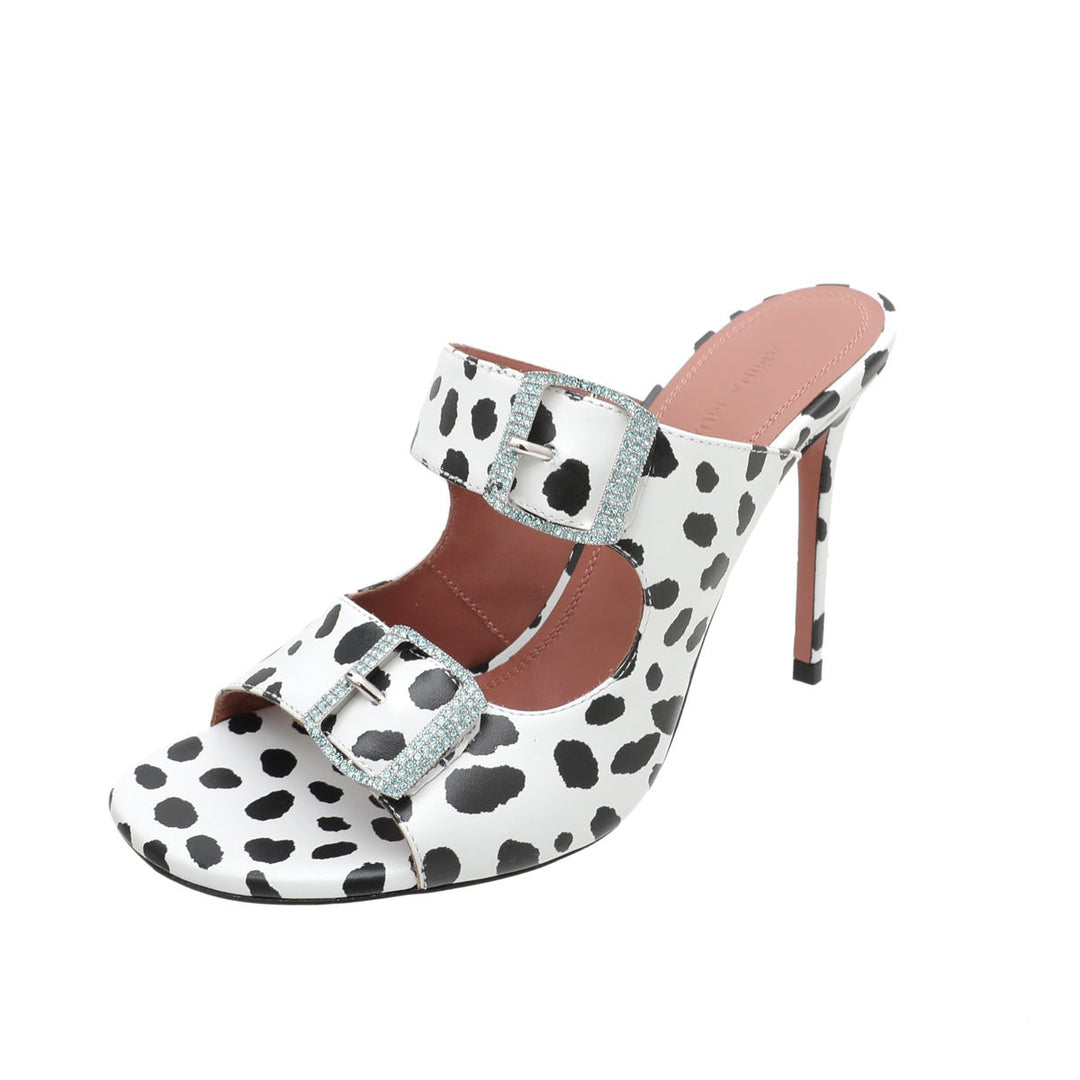 Amina Muaddi Bicolor Marni 105mm Print Mule 36