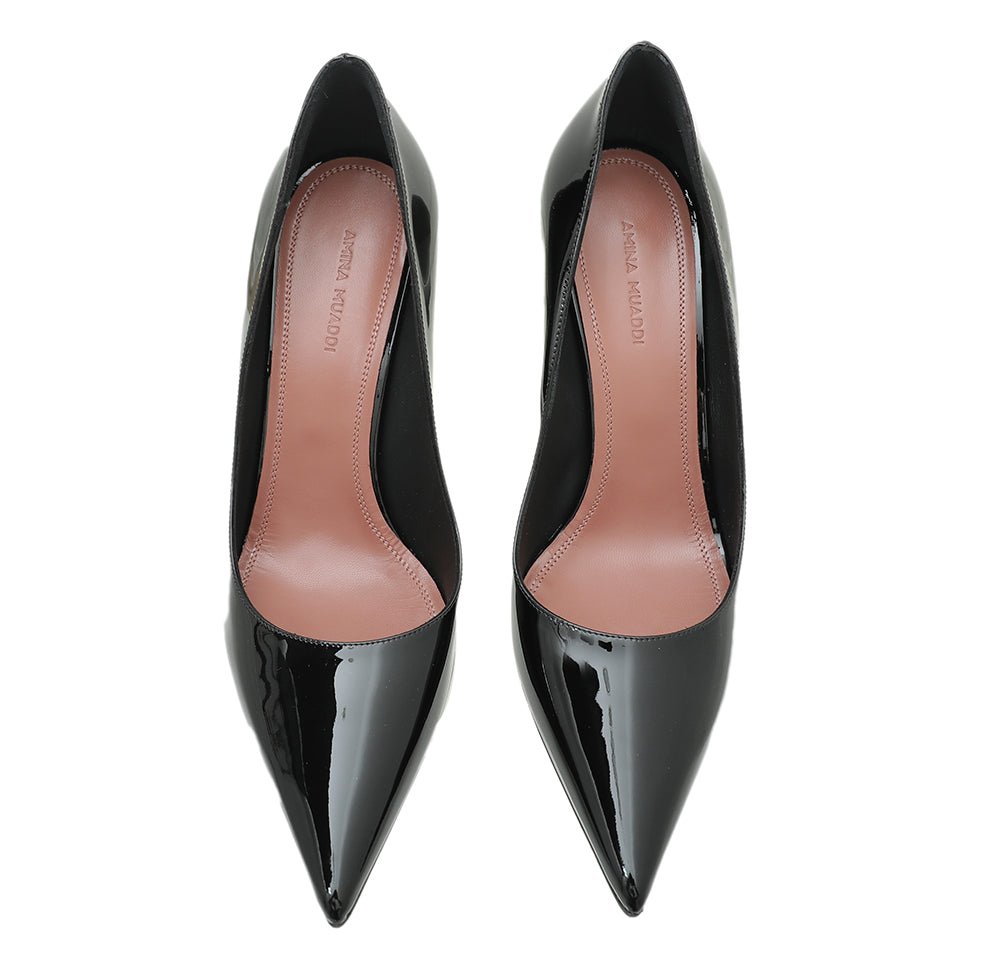 Amina Muaddi Black Ami Pumps 38.5