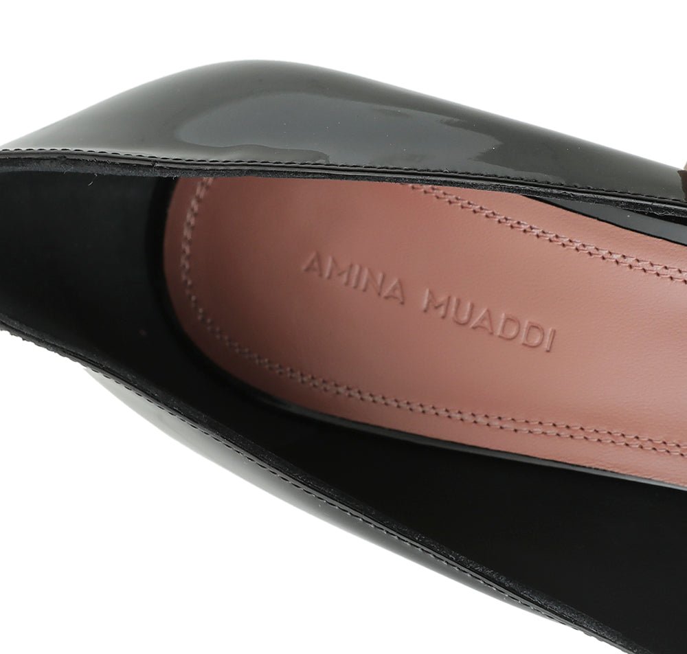 Amina Muaddi Black Ami Pumps 38.5