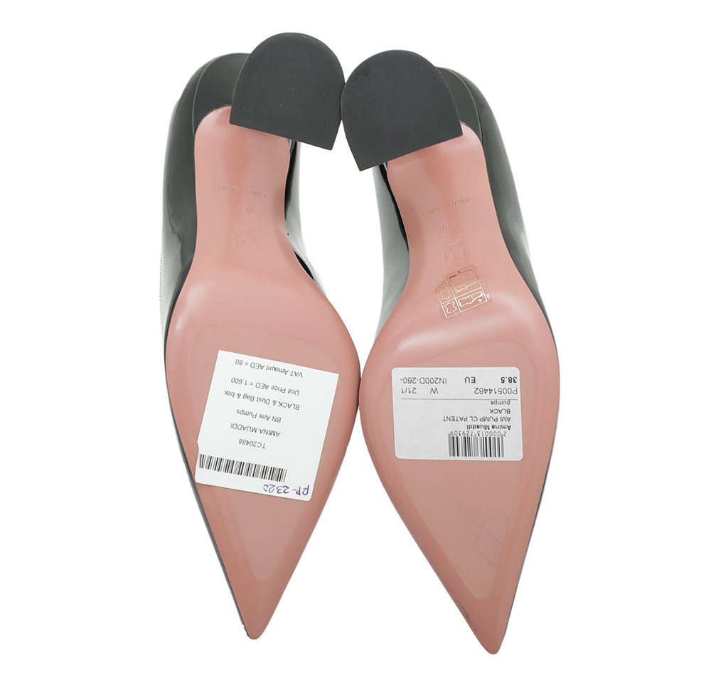 Amina Muaddi Black Ami Pumps 38.5