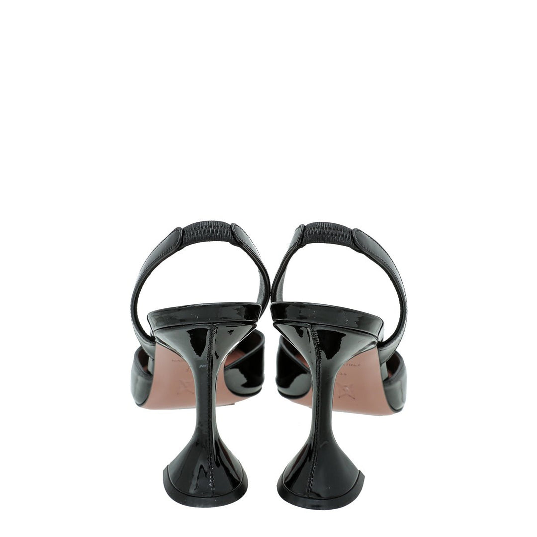 Amina Muaddi Black Crystal Begum Slingback 39