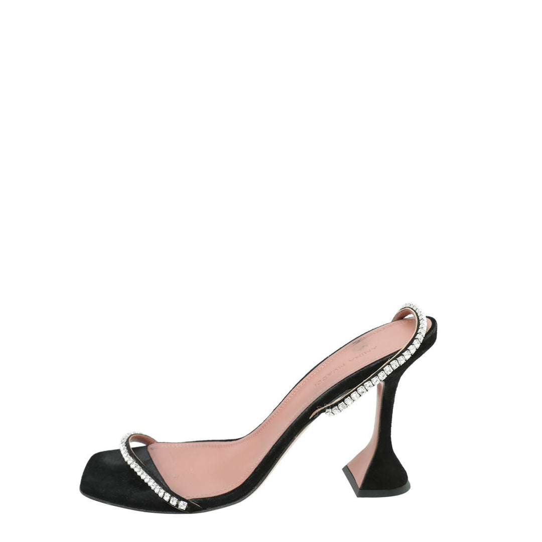 Amina Muaddi Black Gilda Sandals 40